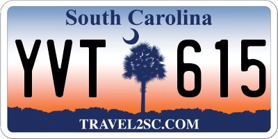 SC license plate YVT615