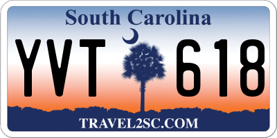 SC license plate YVT618