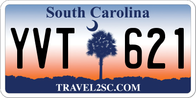 SC license plate YVT621