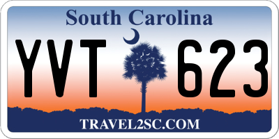 SC license plate YVT623