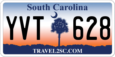 SC license plate YVT628