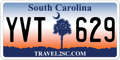 SC license plate YVT629
