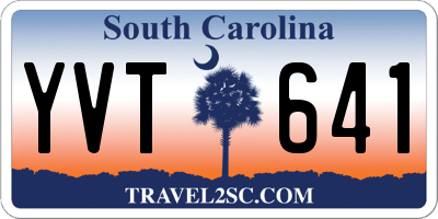 SC license plate YVT641