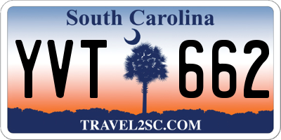 SC license plate YVT662