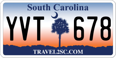 SC license plate YVT678