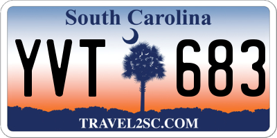 SC license plate YVT683