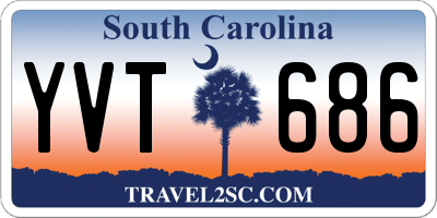 SC license plate YVT686