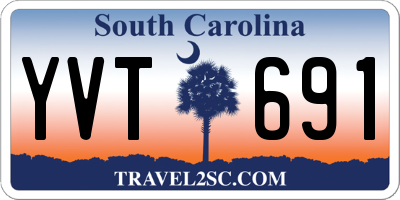 SC license plate YVT691