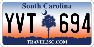 SC license plate YVT694