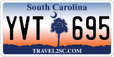 SC license plate YVT695