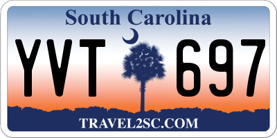 SC license plate YVT697