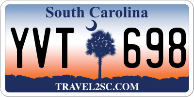 SC license plate YVT698
