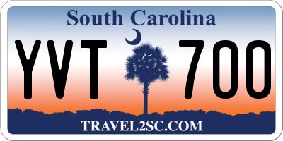 SC license plate YVT700