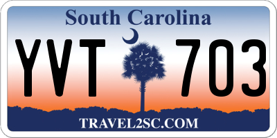 SC license plate YVT703