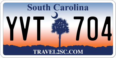 SC license plate YVT704