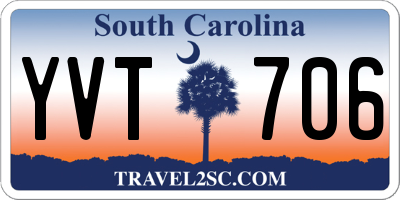 SC license plate YVT706