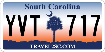 SC license plate YVT717