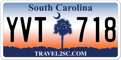 SC license plate YVT718
