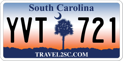 SC license plate YVT721