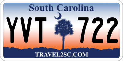 SC license plate YVT722