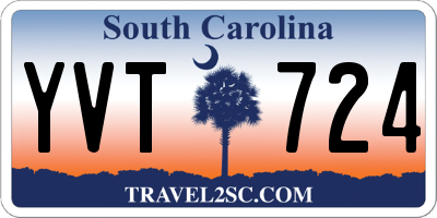 SC license plate YVT724
