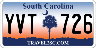 SC license plate YVT726