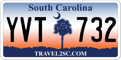 SC license plate YVT732