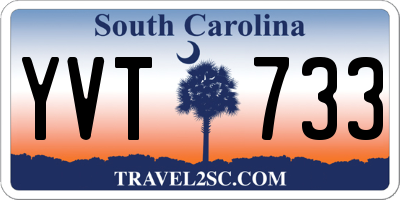 SC license plate YVT733