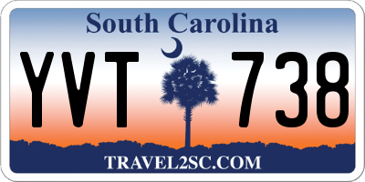 SC license plate YVT738