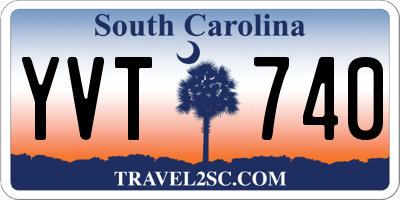 SC license plate YVT740