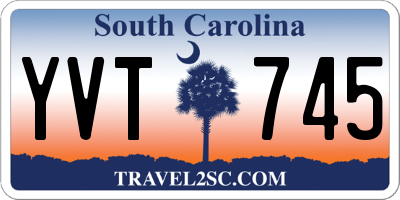 SC license plate YVT745