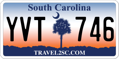 SC license plate YVT746
