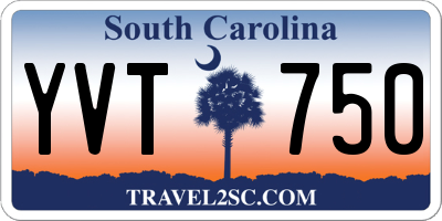 SC license plate YVT750