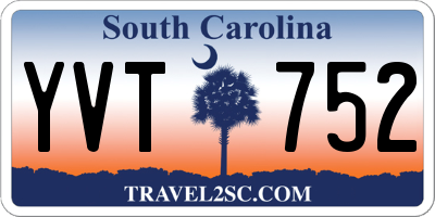 SC license plate YVT752