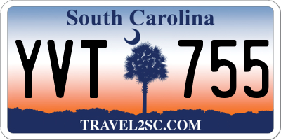 SC license plate YVT755