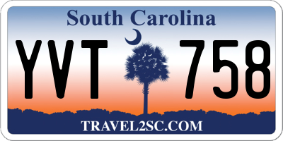 SC license plate YVT758