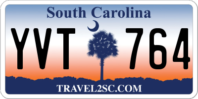 SC license plate YVT764