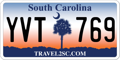 SC license plate YVT769