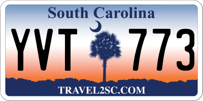 SC license plate YVT773