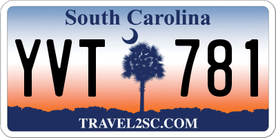 SC license plate YVT781