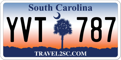 SC license plate YVT787
