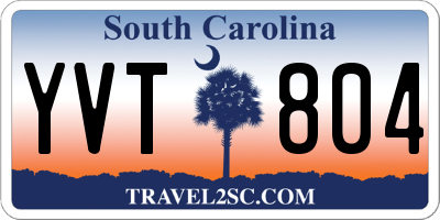 SC license plate YVT804