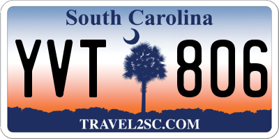SC license plate YVT806
