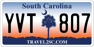SC license plate YVT807