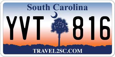 SC license plate YVT816