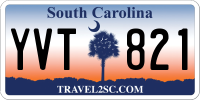 SC license plate YVT821