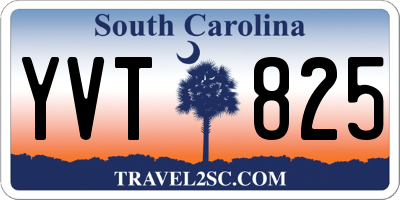 SC license plate YVT825