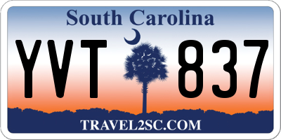 SC license plate YVT837