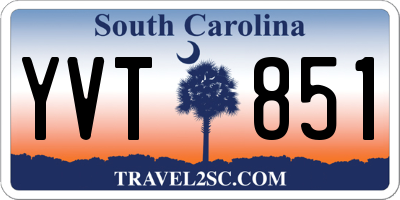SC license plate YVT851