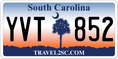SC license plate YVT852